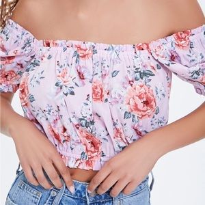 Forever 21 Floral Off The Shoulder Top